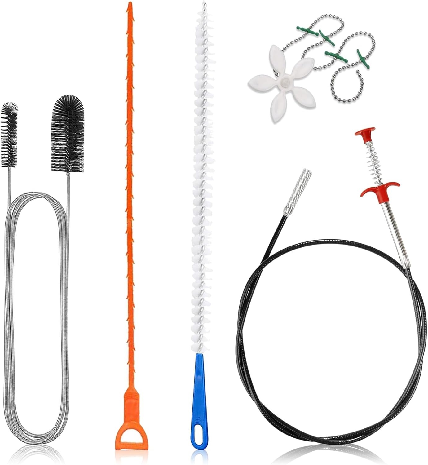 Afvoerreiniger Set - 5 Delig, Flexibel | Keuken & Bad | 43% Korting