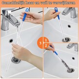 Afvoerreiniger Set - 5 Delig, Flexibel | Keuken & Bad | 43% Korting