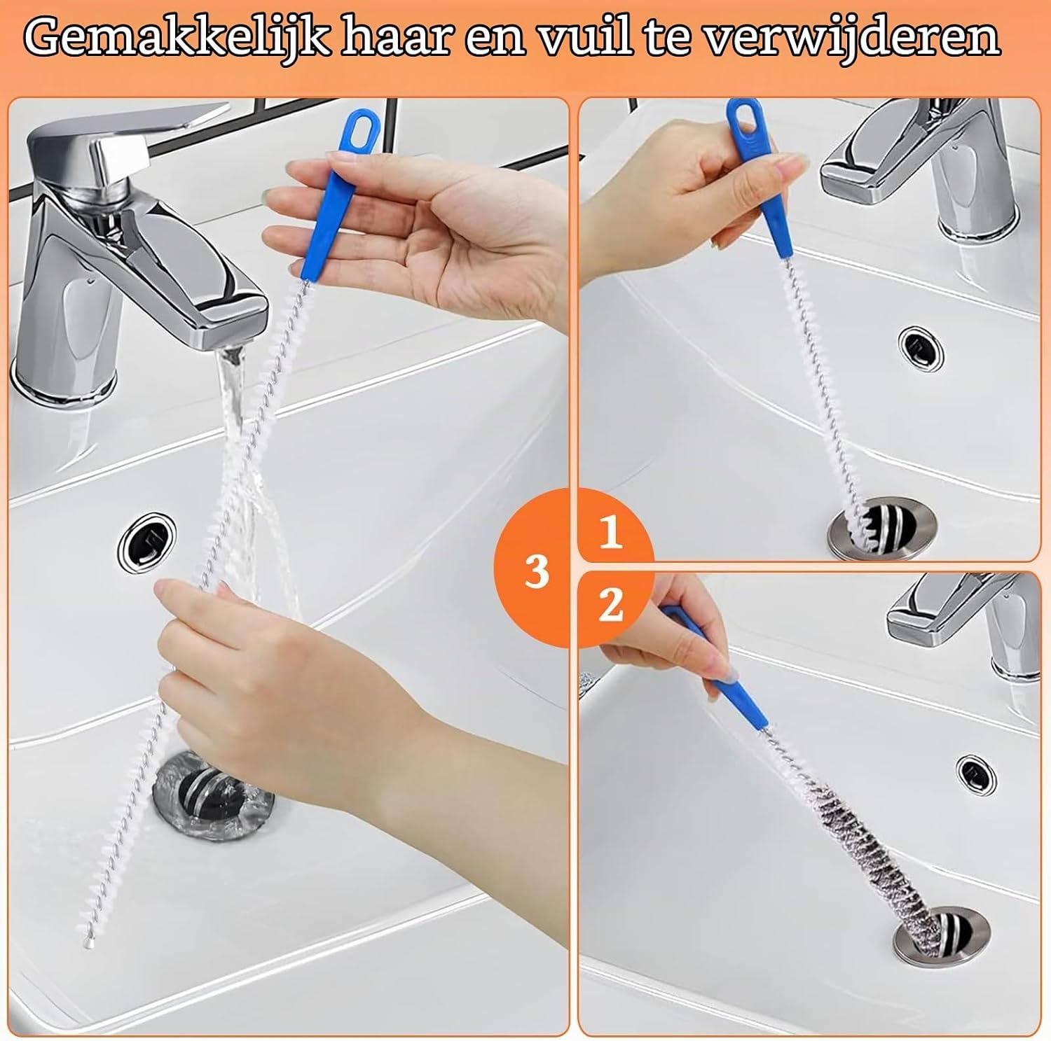 Afvoerreiniger Set - 5 Delig, Flexibel | Keuken & Bad | 43% Korting