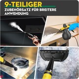 Handstoomreiniger 1050W met 9 accessoires - Chemischvrij - 32% Korting