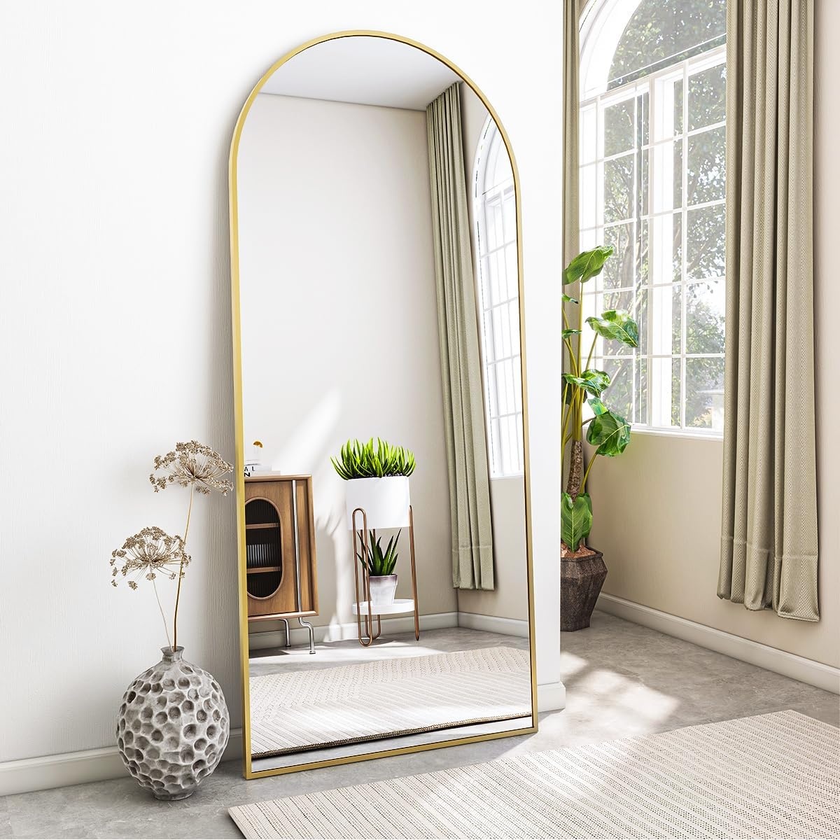 Gouden Boog Vloerspiegel 60x165 cm - 33% Korting