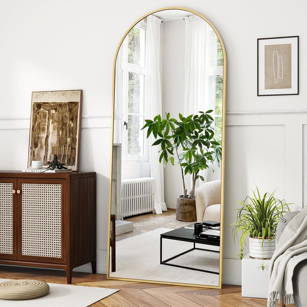 Gouden Boog Vloerspiegel 60x165 cm - 33% Korting