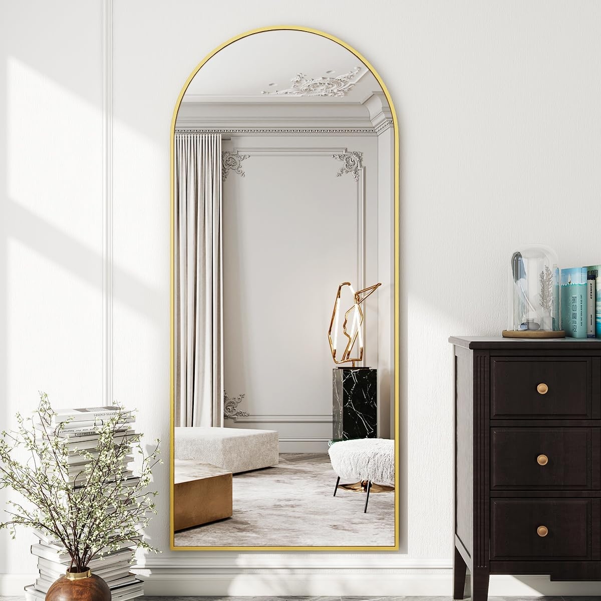 Gouden Boog Vloerspiegel 60x165 cm - 33% Korting