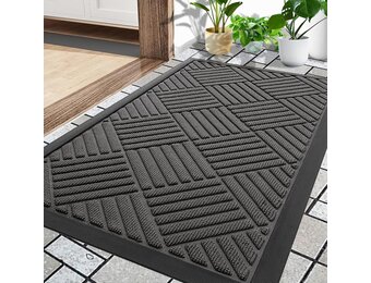 Antislip Buitendeurmat Donkergrijs 43x76cm - 30% Korting