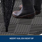Antislip Buitendeurmat Donkergrijs 43x76cm - 30% Korting