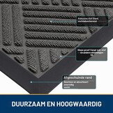 Antislip Buitendeurmat Donkergrijs 43x76cm - 30% Korting