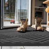 Antislip Buitendeurmat Donkergrijs 43x76cm - 30% Korting