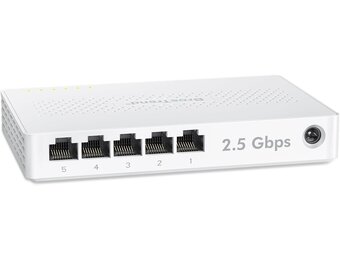 BrosTrend 5-poorts 2,5 GB-Switch voor Gameconsole, PC, NAS, enz Plug & Play
