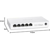 BrosTrend 5-poorts 2,5 GB-Switch voor Gameconsole, PC, NAS, enz Plug & Play