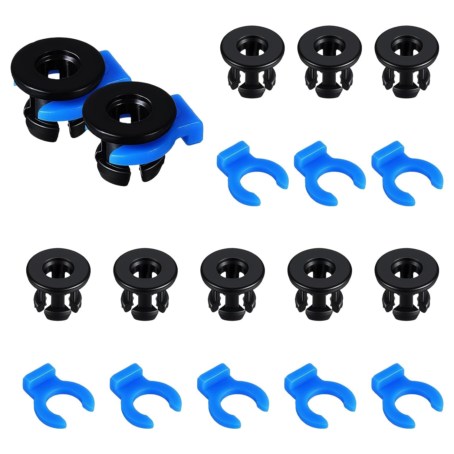 20x Bowdenbuiskoppeling Set: 10x Zwart & 10x Blauw voor 4mm PTFE Slang | 48% Korting