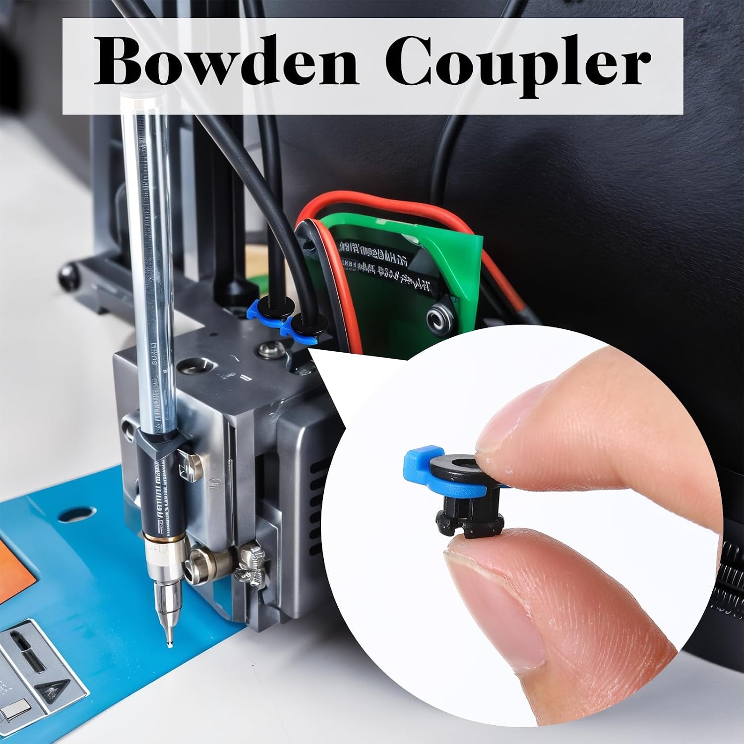 20x Bowdenbuiskoppeling Set: 10x Zwart & 10x Blauw voor 4mm PTFE Slang | 48% Korting