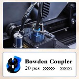 20x Bowdenbuiskoppeling Set: 10x Zwart & 10x Blauw voor 4mm PTFE Slang | 48% Korting