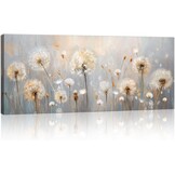 Abstract Gele Geluksboom Canvas Schilderij 120x50cm | 29% Korting