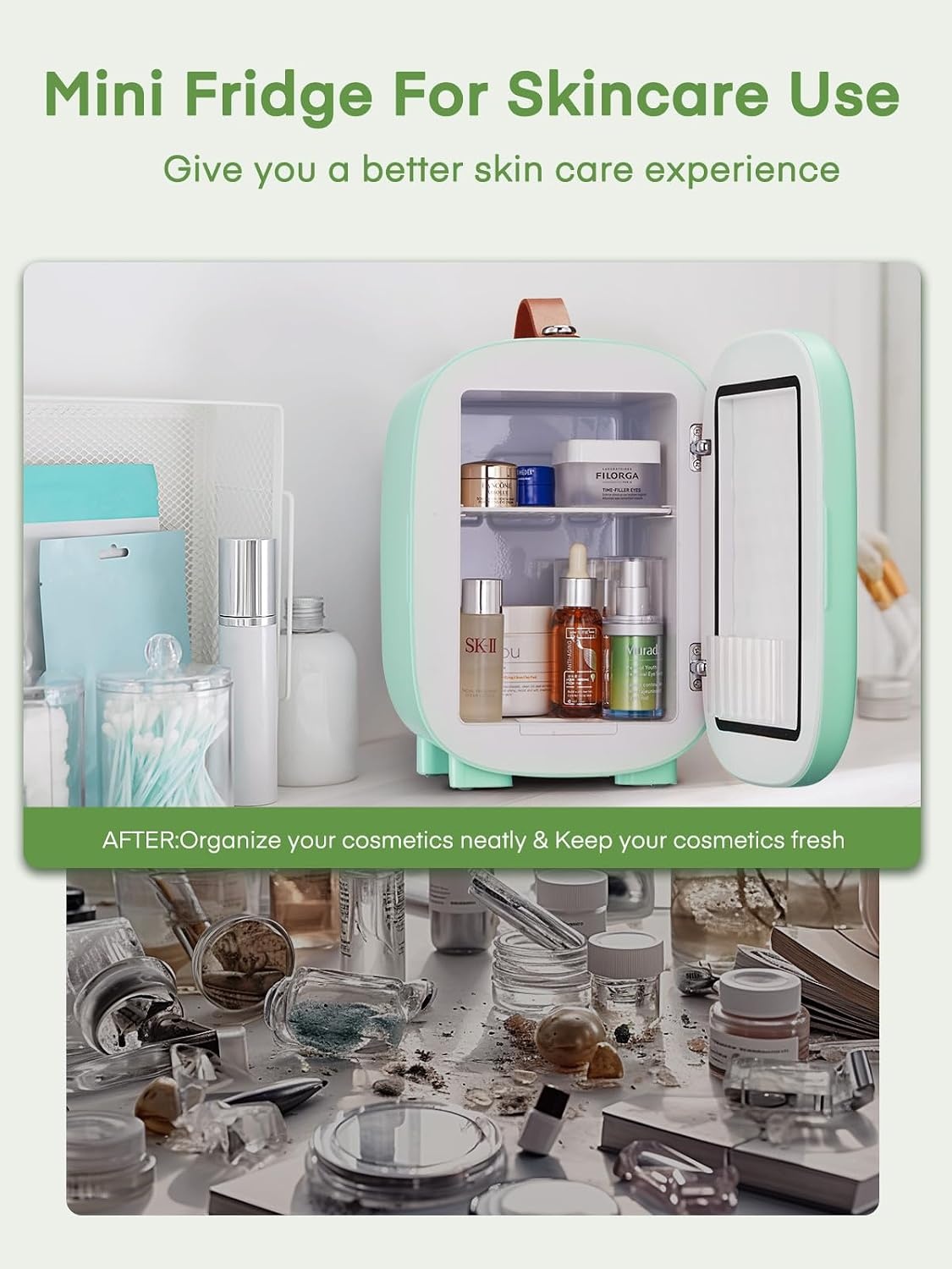 Groene Minikoelkast 5L voor Moedermelk & Cosmetica - 33% Korting