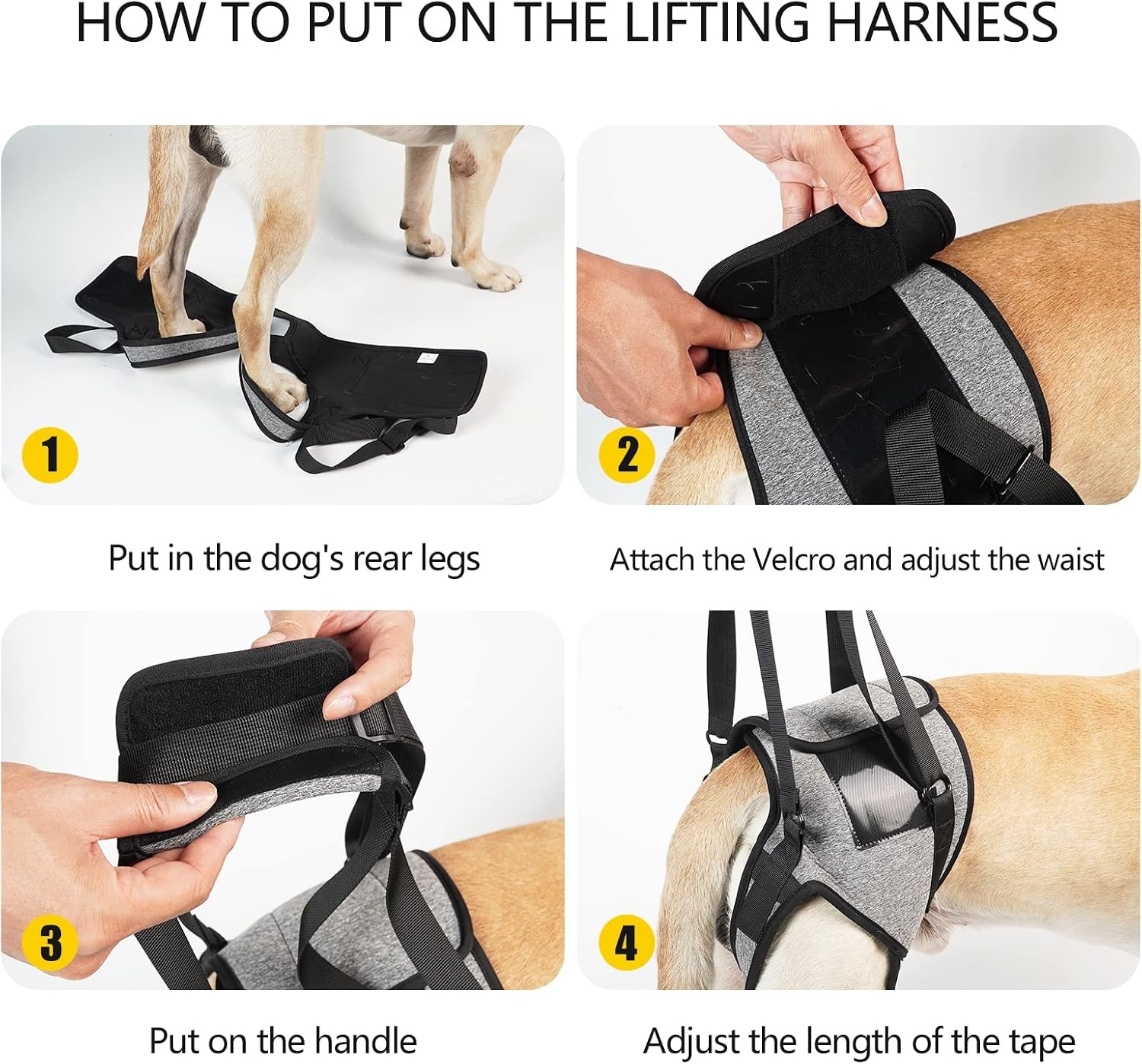 Honden Lift-harnas Achterpoten Maat S Grijs met 50% Korting