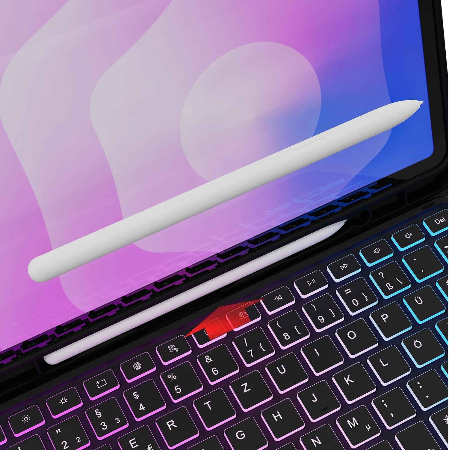 Toetsenbordhoes voor Samsung Galaxy Tab S11 2025 met Regenboog Verlichting & Trackpad - 33% Korting