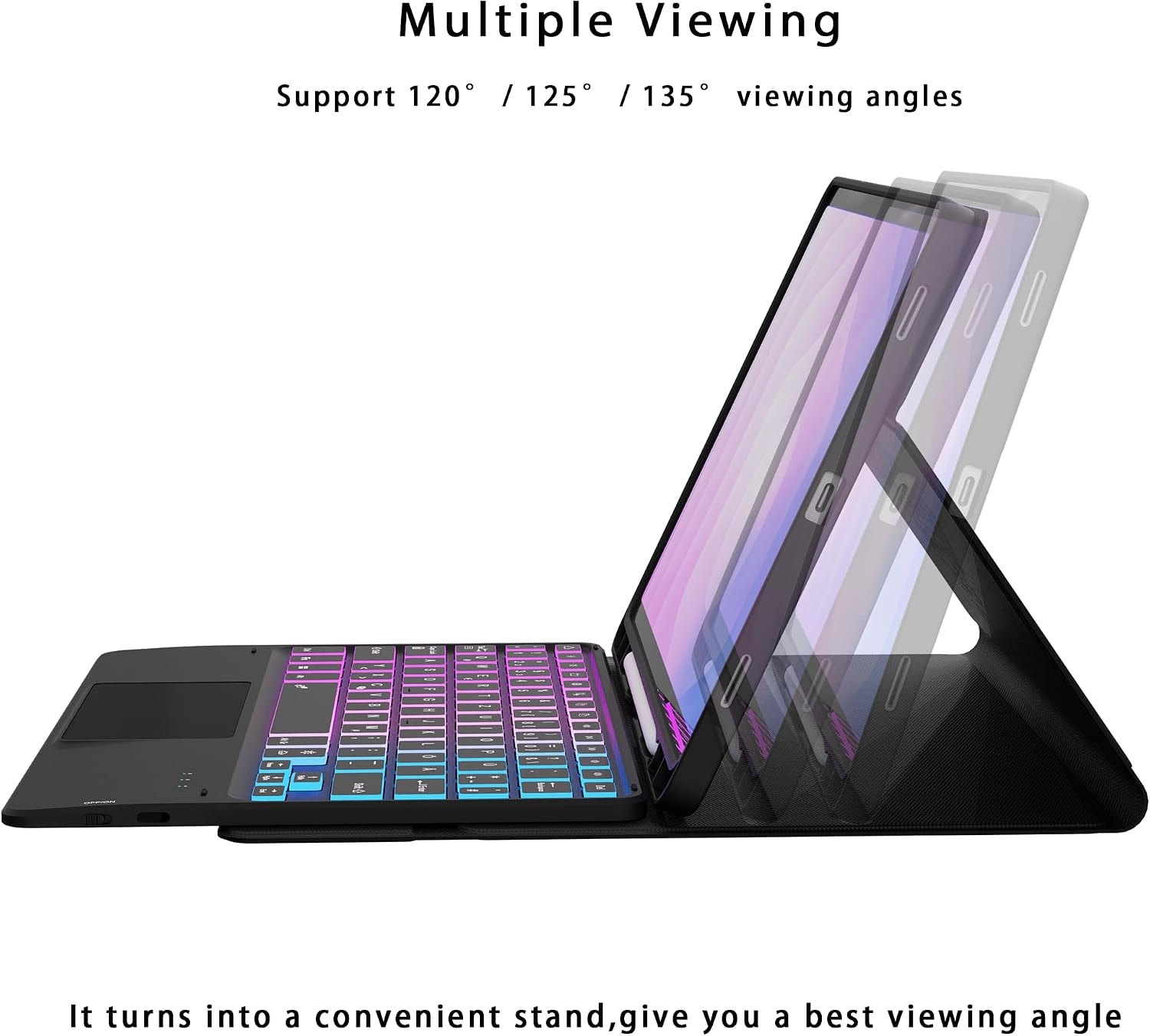 Toetsenbordhoes voor Samsung Galaxy Tab S11 2025 met Regenboog Verlichting & Trackpad - 33% Korting