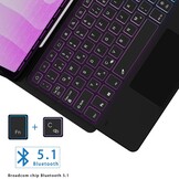 Toetsenbordhoes voor Samsung Galaxy Tab S11 2025 met Regenboog Verlichting & Trackpad - 33% Korting