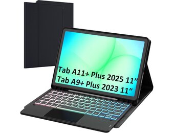 Toetsenbordhoes met Touchpad & 7-Kleurige Verlichting voor Galaxy Tab A9+ (34% korting)