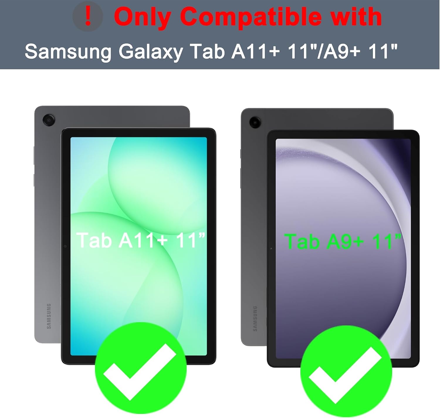 Toetsenbordhoes met Touchpad & 7-Kleurige Verlichting voor Galaxy Tab A9+ (34% korting)