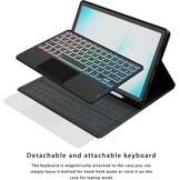 Toetsenbordhoes met Touchpad & 7-Kleurige Verlichting voor Galaxy Tab A9+ (34% korting)