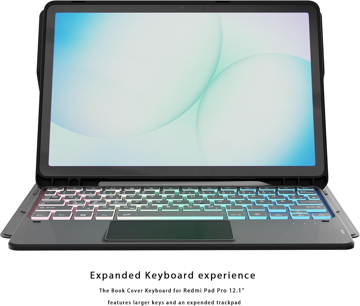 Toetsenbordhoes met Touchpad & 7-Kleurige Verlichting voor Galaxy Tab A9+ (34% korting)