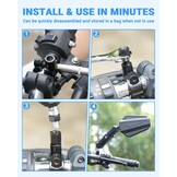 Motorzijspiegel Set Universeel Inklapbaar E-Gekeurd 33% Korting