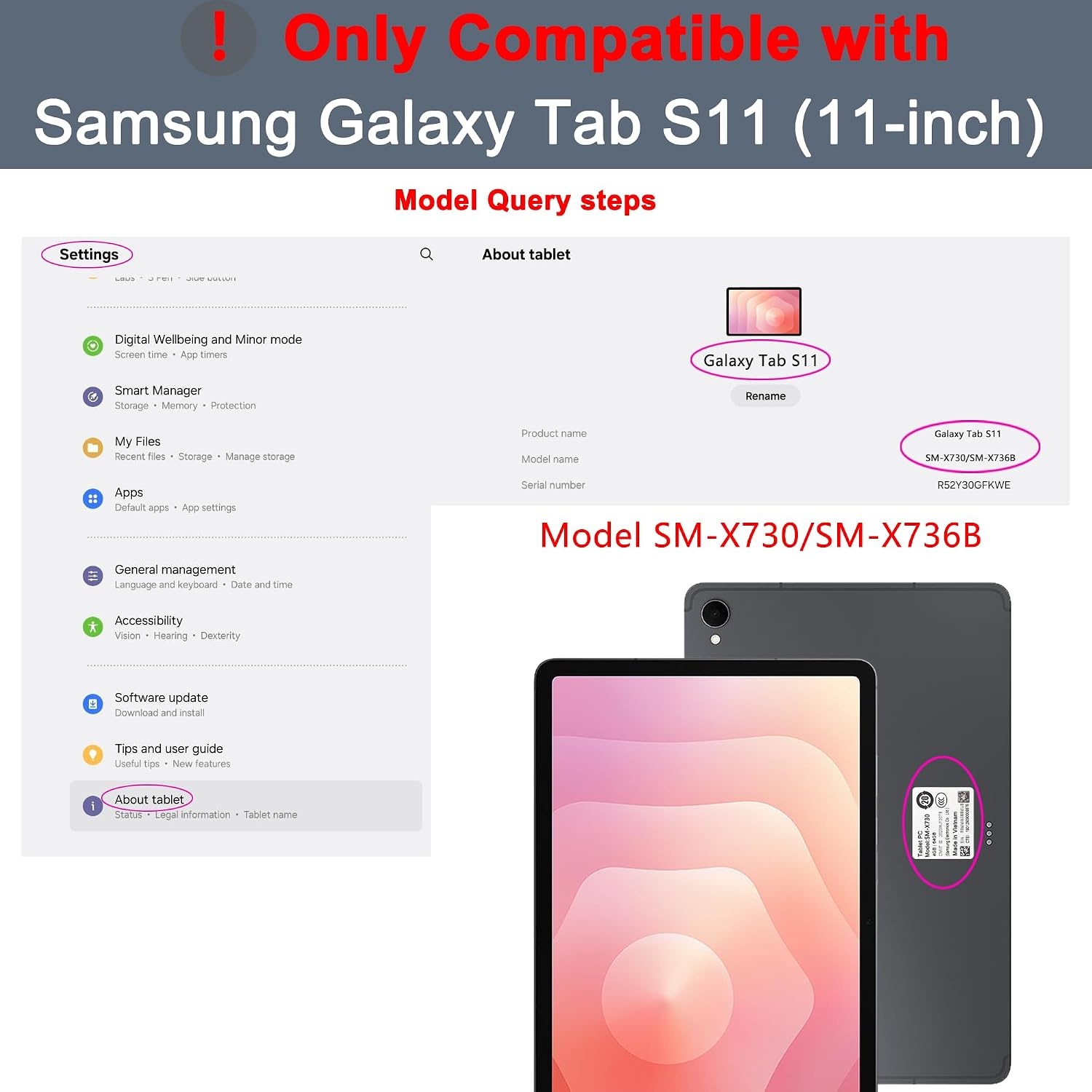 Toetsenbordhoes Samsung Tab S11 2025 met Trackpad & Regenboog-achtergrondverlichting - 33% Korting