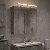 Badkamer spiegelkast Beton Grijs 70 x 14,5 x 70 cm met 54% korting