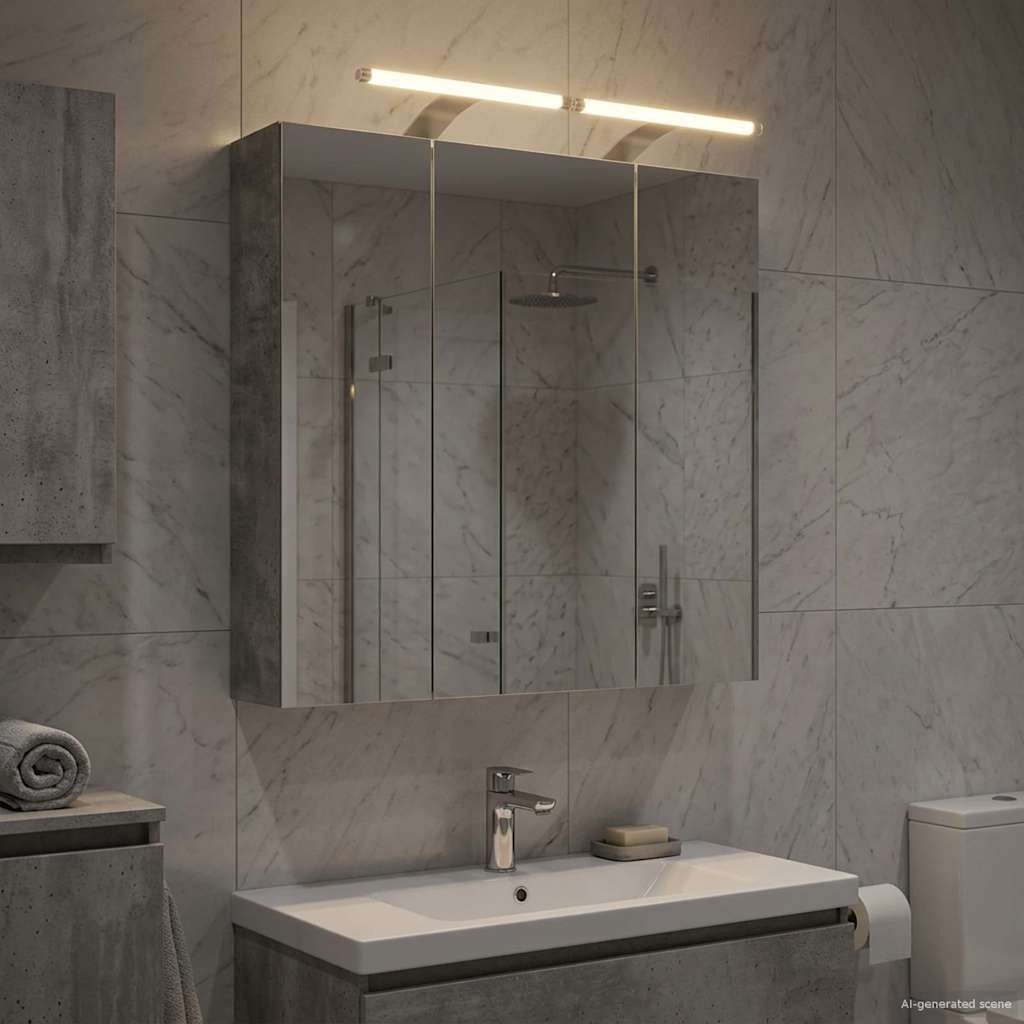 Badkamer spiegelkast Beton Grijs 70 x 14,5 x 70 cm met 54% korting