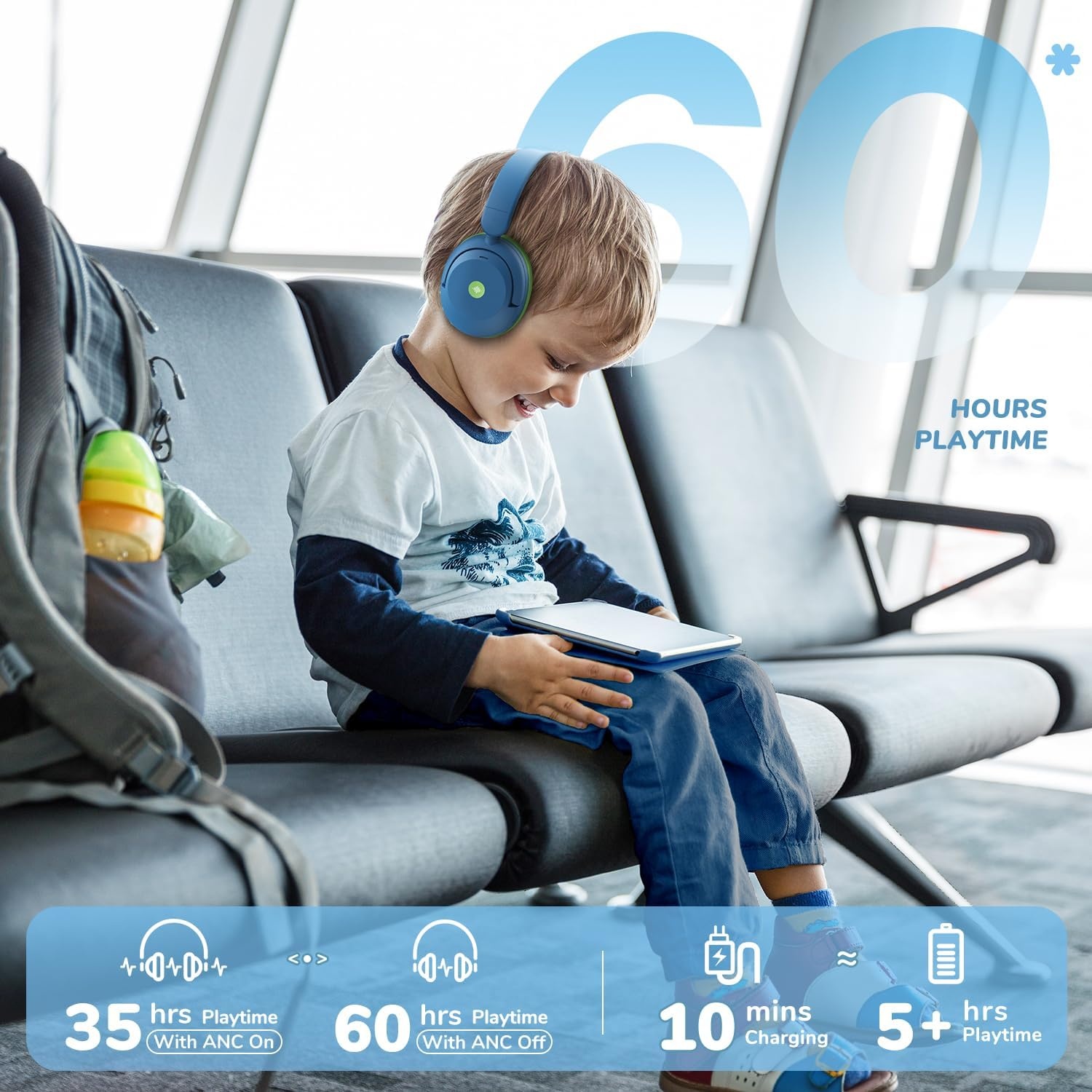 Kind Hoofdtelefoon Noise Cancelling 60u Speeltijd - 33% Korting