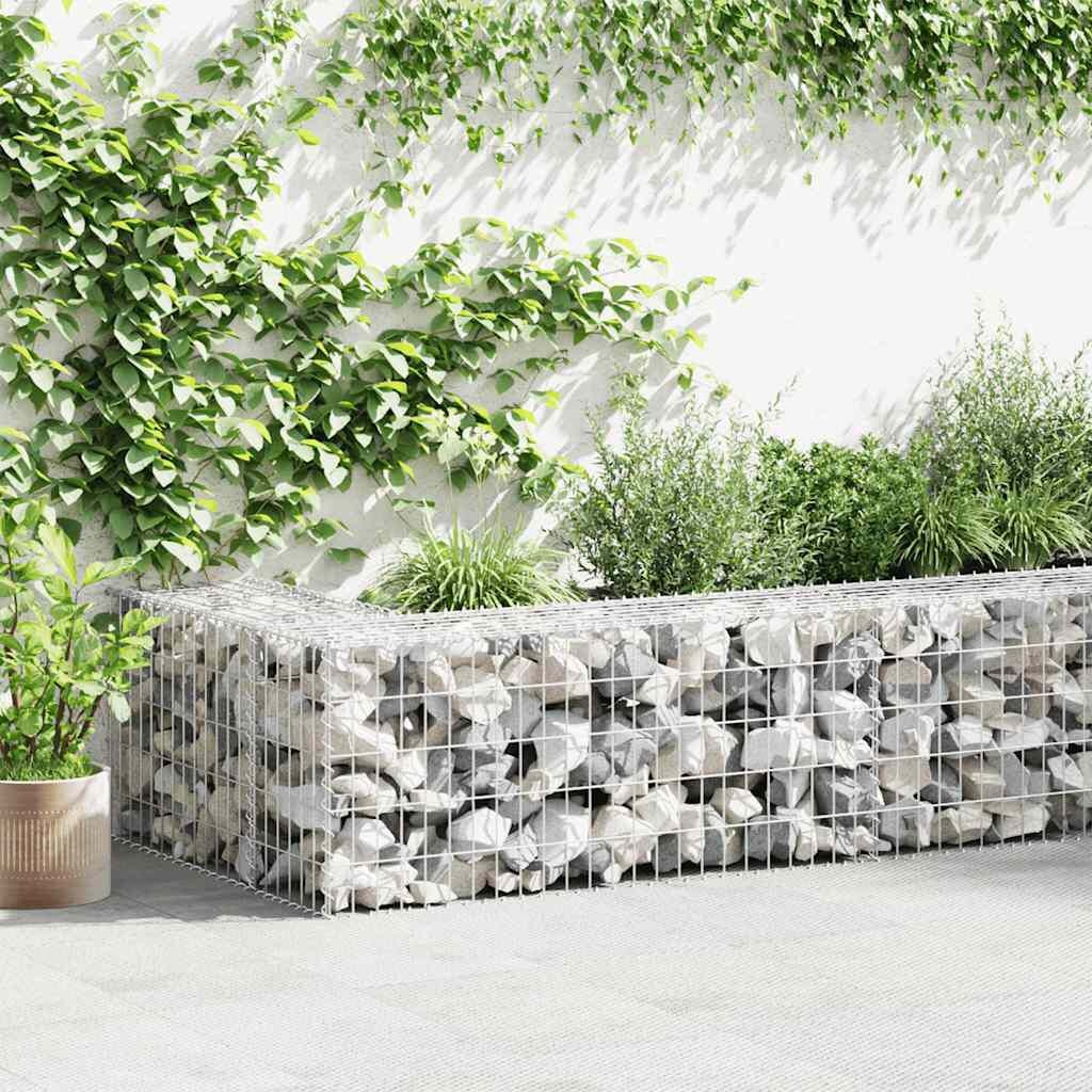 Schanskorfmuur met Deksel 300x50x50 cm Gegalvaniseerd Staal - 34% Korting