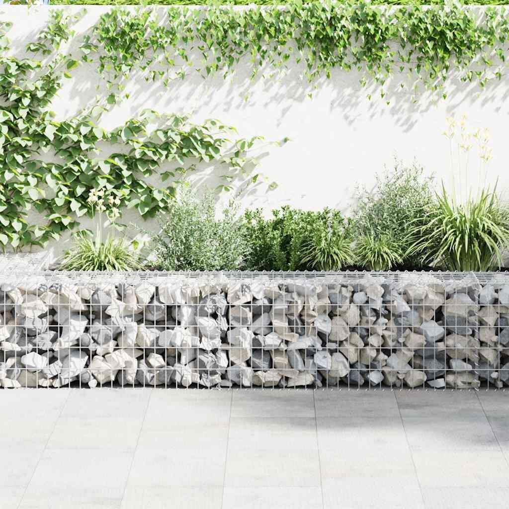 Schanskorfmuur met Deksel 300x50x50 cm Gegalvaniseerd Staal - 34% Korting