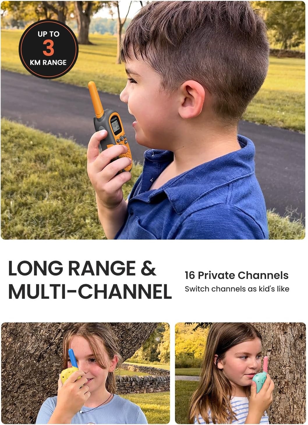 Oplaadbare Walkietalkies Kinderen (Set van 3) - 32% Korting!