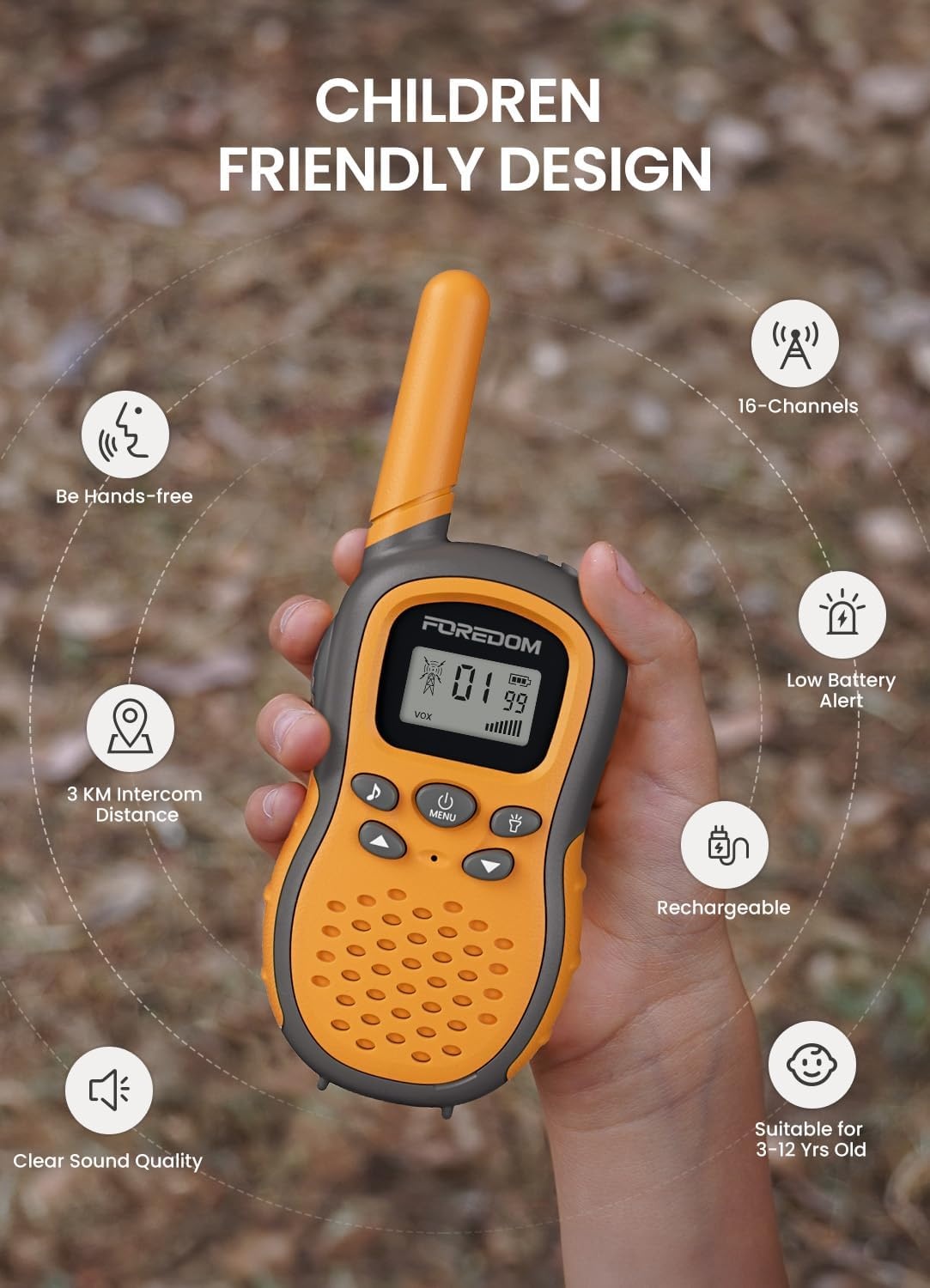 Oplaadbare Walkietalkies Kinderen (Set van 3) - 32% Korting!