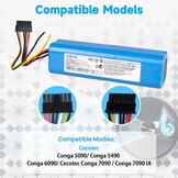 Accu 6800mAh 14.8V voor Cecotec Conga Robotstofzuiger 5090-7090 (33% korting)