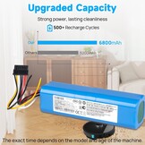 Accu 6800mAh 14.8V voor Cecotec Conga Robotstofzuiger 5090-7090 (33% korting)