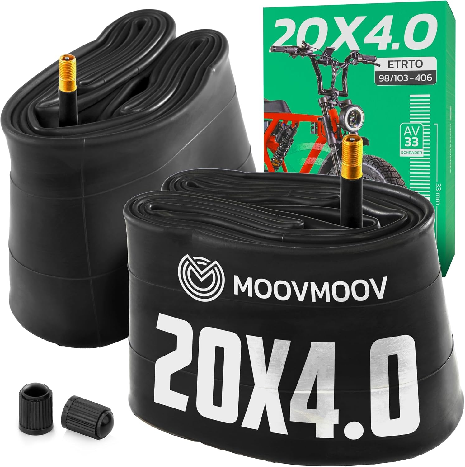 Binnenbanden 20x4 inch voor Fat Bike & E-bike - Set van 2 (31% korting)