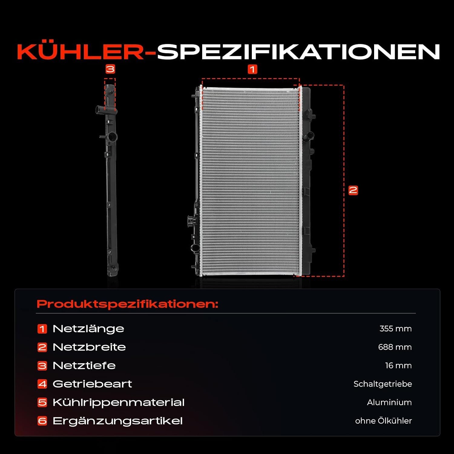 Radiateur Waterkoeler Motor - Mazda Premacy 1.8/2.0L (1999-2005) - Handgeschakeld - 34% Korting