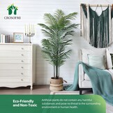 Kunstpalm 190 cm Groen (Set van 2) - Levensecht & Onderhoudsvrij - 34% Korting