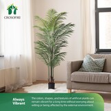 Kunstpalm 190 cm Groen (Set van 2) - Levensecht & Onderhoudsvrij - 34% Korting