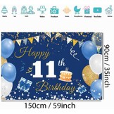 11e Verjaardag Decoratie Set Blauw Vinyl (43% korting)