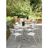 Aluminium Stoelen Zilver Set van 4 | Stapelbaar, Weerbestendig & Lichtgewicht