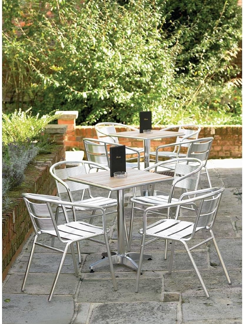 Aluminium Stoelen Zilver Set van 4 | Stapelbaar, Weerbestendig & Lichtgewicht