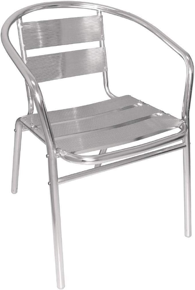 Aluminium Stoelen Zilver Set van 4 | Stapelbaar, Weerbestendig & Lichtgewicht