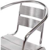Aluminium Stoelen Zilver Set van 4 | Stapelbaar, Weerbestendig & Lichtgewicht
