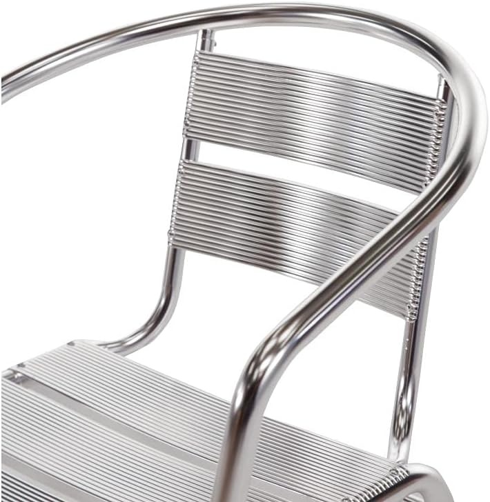 Aluminium Stoelen Zilver Set van 4 | Stapelbaar, Weerbestendig & Lichtgewicht