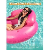 Opblaasbare Flamingo Zwemband - 112x125x97 cm met Bekerhouders - 31% Korting