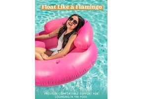 Opblaasbare Flamingo Zwemring met Bekerhouders - 42% Korting