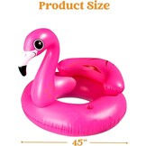 Opblaasbare Flamingo Zwemband - 112x125x97 cm met Bekerhouders - 31% Korting
